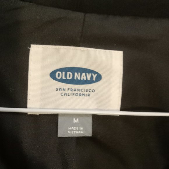 Old Navy Men's Notch Lapel 1 Button Single Breasted Blazer Jacket Black Medium - Picture 4 of 4